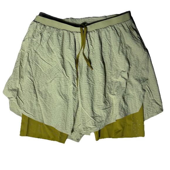 Lululemon Surge Lined Short 6" *Special Edition Dew Green/Auric Gold, Size Large - Picture 1 of 3